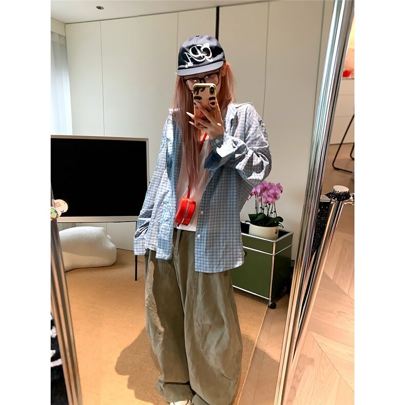 男女复古慵懒风2026韩系宽松休闲衬衣长袖防晒上衣外套MCS10,男装防晒衣,星座208-5