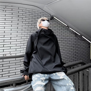 秋季青春流行男夹克文艺潮外套黑色冲锋衣 JC412 P55图片
