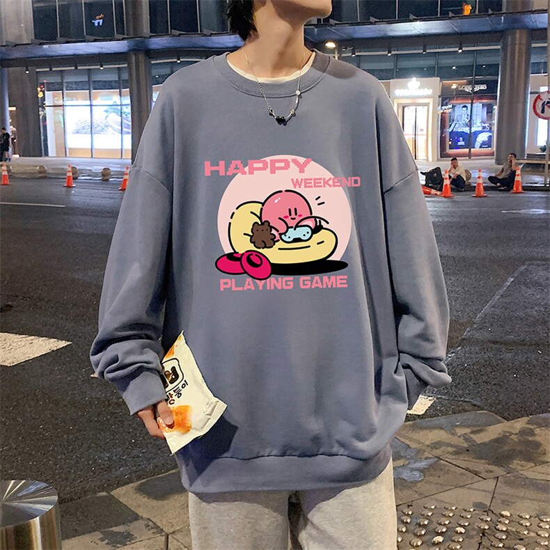 S6313-P28秋季圆领卫衣男大码韩版宽松长袖外套,男装卫衣,电商A040