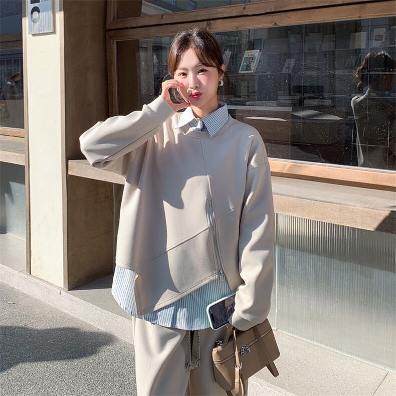 26春新款现-韩系休闲慵懒风拼接叠穿三件套2625-P200K328,女装套装/套裙,2B190