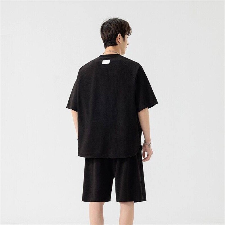 TZ25308-特P55夏季休闲T恤短裤男两件套,男装牛仔裤,电商D310B