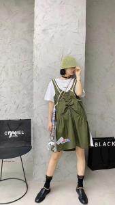 抽绳拼接连衣裙，女装连衣裙，维多利亚