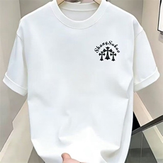 1506/QT19150/P28男士轻奢原创十字花260g重磅潮牌短袖春夏百搭，男装T恤，星座1506