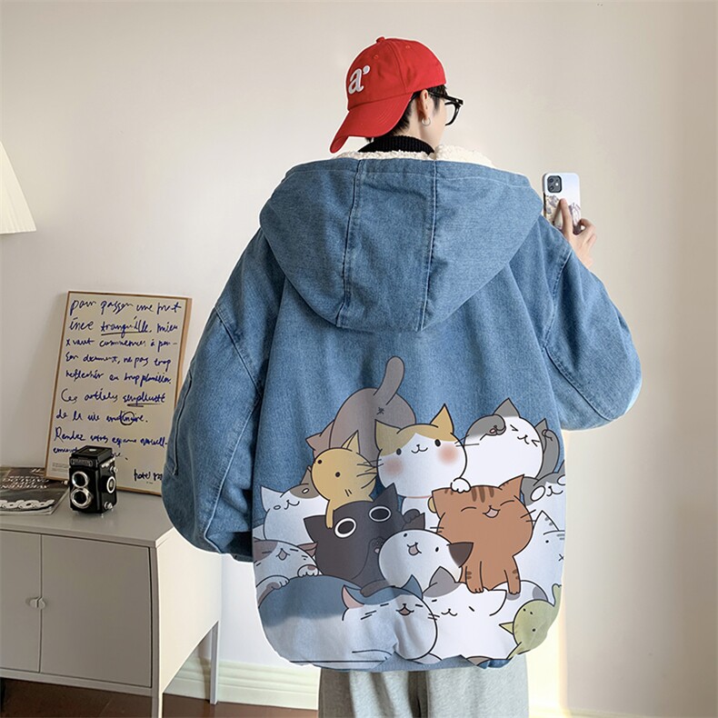 控价158牛仔外套男大码加厚加绒棉衣男羊羔毛棉服男NM53162-P140,男装棉衣,电商A040