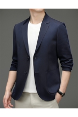 上衣单排扣春季口袋中老年2023年翻领长袖时尚西服SL2168，男装西服，钱塘6003（原4033）