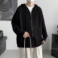 美式慵懒风毛衣外套男新款秋冬韩版连帽针织开衫夹克潮M8038-P55，男装针织衫/毛衣，星座1008-1
