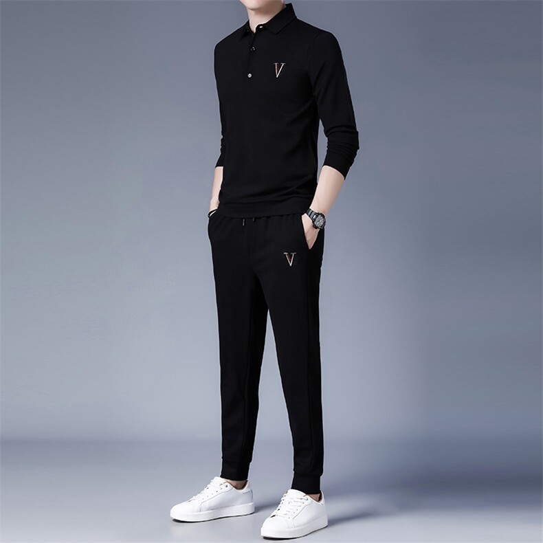 CAT2902钱塘2020-2春秋新款薄款时尚休闲帅气中青年男士套装P119,男装休闲套装,钱塘207-2