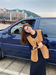 皮毛一体马甲,女装马甲,唯品