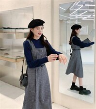 两件套连衣裙，女装连衣裙，E莎