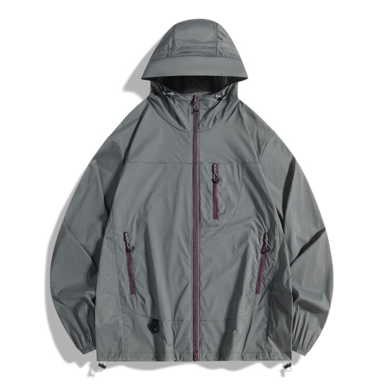 UPF50+有报告凉感轻薄透气宽松大码潮流防晒服DQC659-P48，男装防晒衣，电商B306