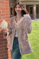 法式浪漫碎花连衣裙女小个子2025春秋新款气质减龄海边度假风裙子，女装短外套，天使之佳话