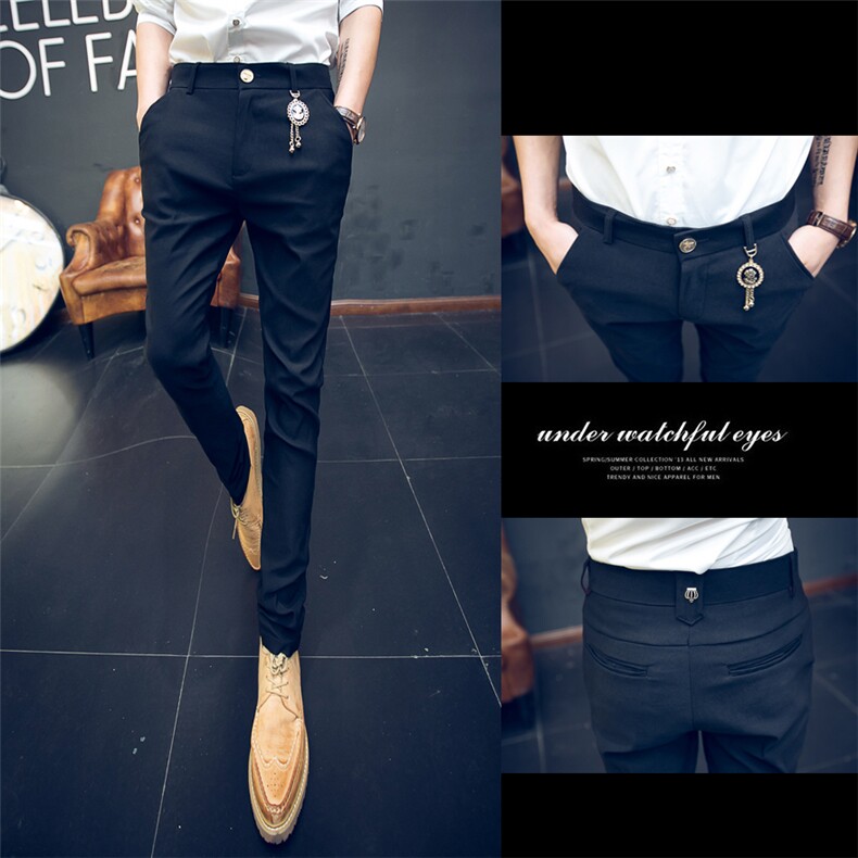 2021春韩版男士休闲裤夜店潮流A450送挂坠，男装休闲裤，星座1904A