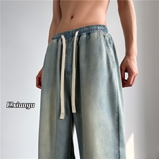 XZ616夏季新款冰丝牛仔裤薄款凉感长裤TY2485M-5XLP65控78，男装牛仔裤，星座512A（原616）
