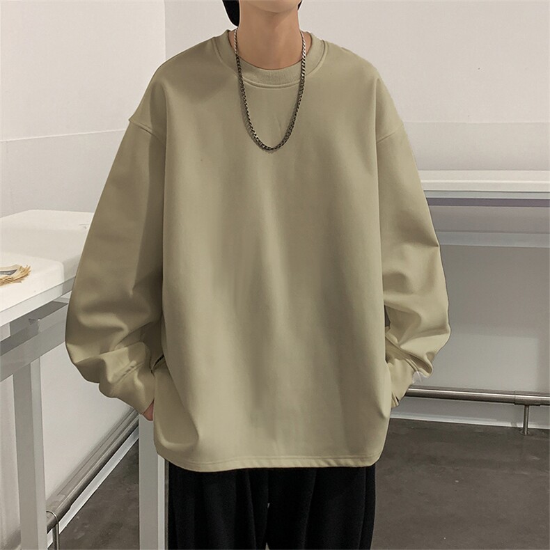 WASSUPHAPPY圆领卫衣男款春秋季潮牌青少年重磅慵懒宽松休闲外套,男装卫衣,星座109