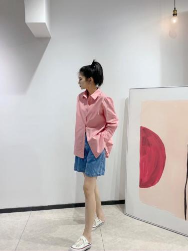 现货秋装百搭休闲衬衫长袖,女装衬衫,CL.chuling