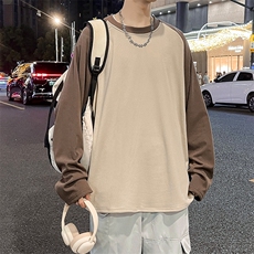 美式圆领卫衣男春秋季潮流宽松撞色插肩长袖外套WY0321-P35，女装短外套，星座308B-2