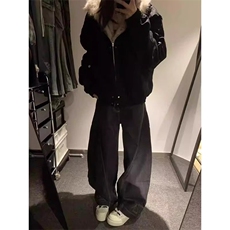 现货高品质美式高街冬季重磅硬挺短款座山雕毛领棉衣男女加厚外套，男装棉衣，电商A486