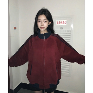 抖音得物高品质 美式高街重磅结构设计拼接织带立领卫衣外套 CM42图片