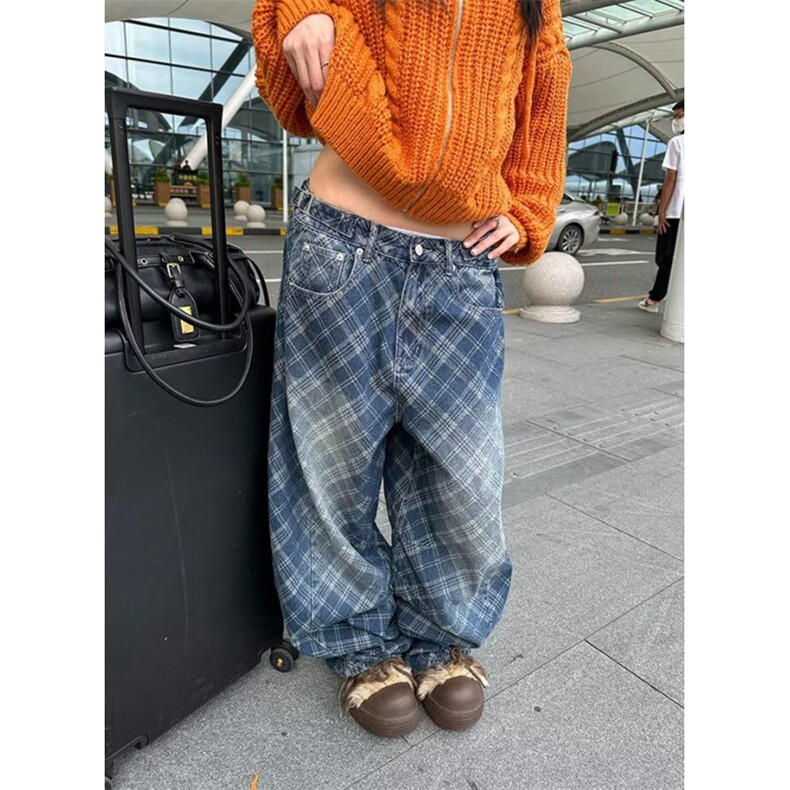 文艺牛仔裤原宿ins简约流行气质时尚日系慵懒潮流百搭N9028，男装牛仔裤，星座1116A（原606A-3）