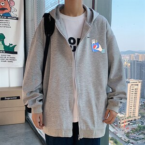 KS21262-P38 连帽开衫卫衣男运动外套大码班服图片