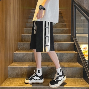 主推！夏季休闲短裤休闲宽松拼接撞色五分裤313A-1-NK104-P45控58图片