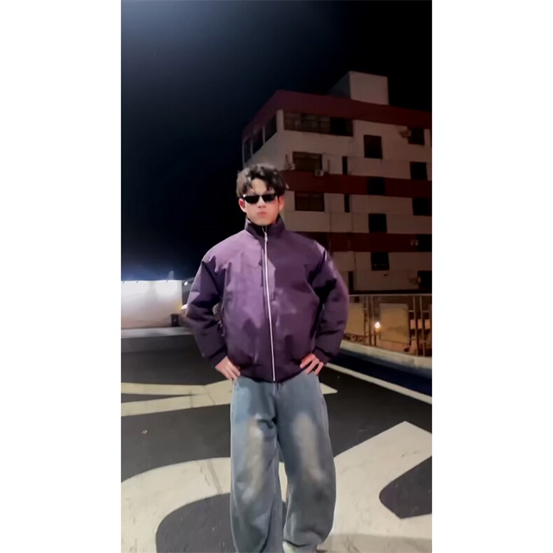 高品质春装新款老钱风美式高街解构立领棒球服飞行夹克潮休闲外套,男装夹克,电商A443