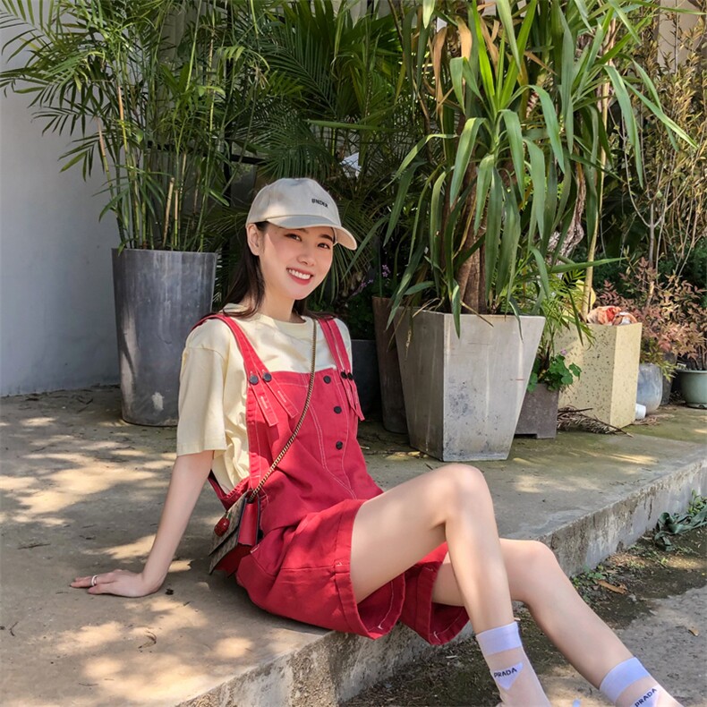 现货2021夏装新款背带牛仔短裤166-QZ18,女装牛仔裤,茜茜公主