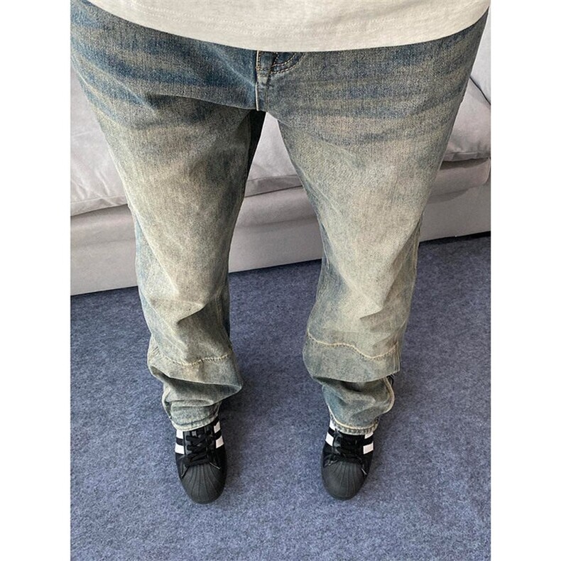 春秋季新款牛仔裤男款高档潮牌裤子百搭舒适弹力水洗直筒休闲裤,男装牛仔裤,星座506A