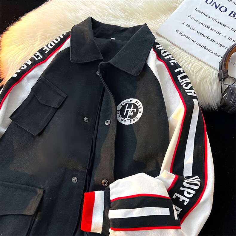 港风机车飞行夹克外套赛车服夹克潮流棒球百搭外套J9951P75,男装夹克,电商A128