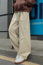 GENIOLAMODE防水冲锋休闲裤子男士秋季青少年宽松运动简约直筒裤，男装工装外套，星座209-1
