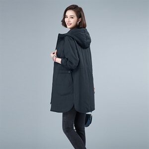 2024年新品棉服中长款加厚保暖棉衣纯色3695款,女装棉衣/棉服,秋牧寒烟