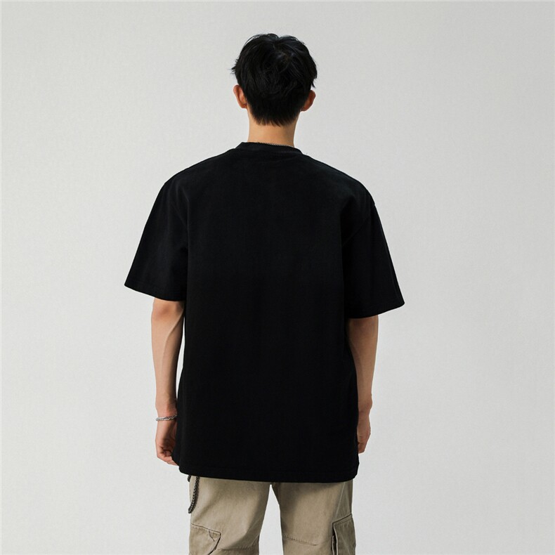2026新款潮牌短袖宽松韩版字母印花扎染工艺T恤T8820/P55,男装T恤,星座202