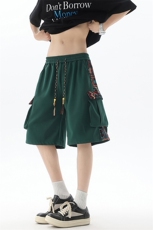 8XL-M民族风拼接工装短裤男夏季新款风中式五分裤子DK26003p45，男装休闲裤，电商B312