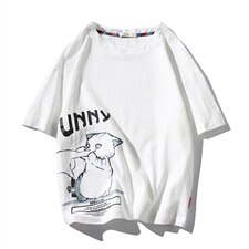 2021夏季新款白底平铺面料：100%棉T1002-P30，男装T恤，电商A001