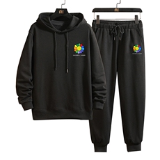 TL8101-P80连帽卫衣套装男运动套装两件套砖墙挂拍，男装卫衣，电商A040A