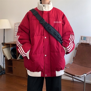 ！2024冬季新款男士撞色立领棉衣加厚保暖棉服外套MY211特P80图片