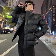 AY116/P138控178冬季社会小伙潮流百搭保暖立领字母棉服男黑首2，男装棉衣，星座305B-1