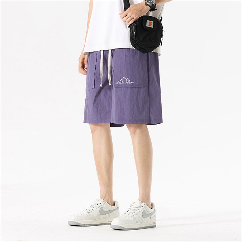 短裤男少年夏季新品港风宽松冰丝速干大码工装五分裤DK1107-P25,男装牛仔裤,星座214-3