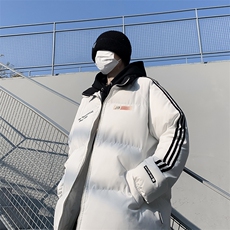 F42-P100潮美式条纹棉服男冬季新款宽松面包服加厚棉袄外套，男装棉衣，星座512-6