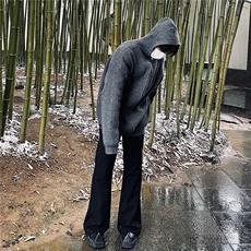 秋冬款韩版慵懒风连帽外套高级感休闲宽松针织开衫情侣款毛衣，男装针织衫/毛衣，星座218-8