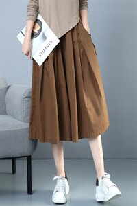 2021春秋季新款裤子文艺复古宽松裤裙图片