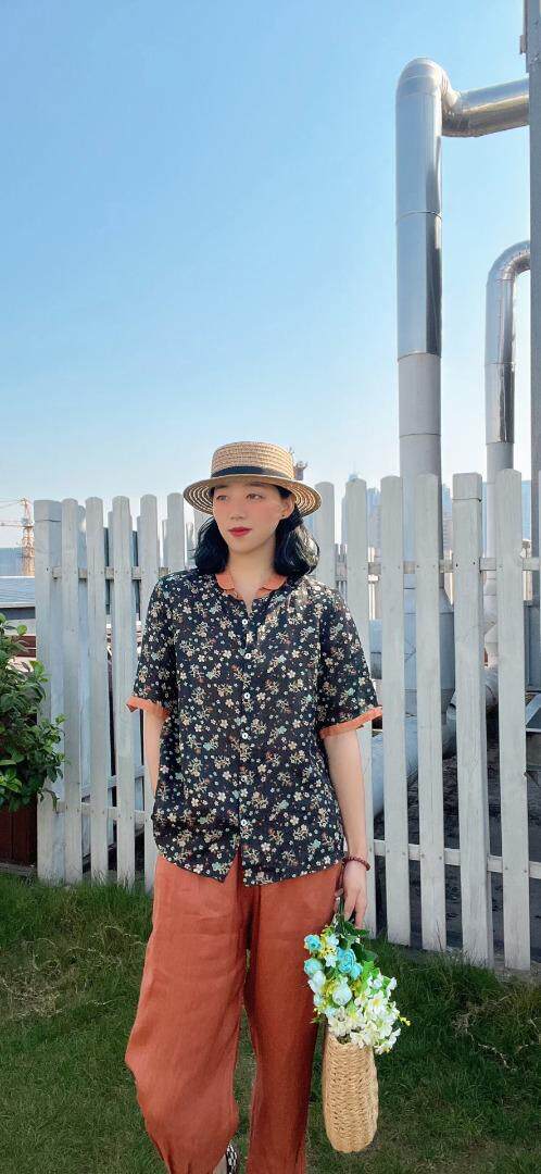 纯苎连衣裙小衫裤子裙子衬衣 时尚风 风淑女风休闲风，女装连衣裙，川哲