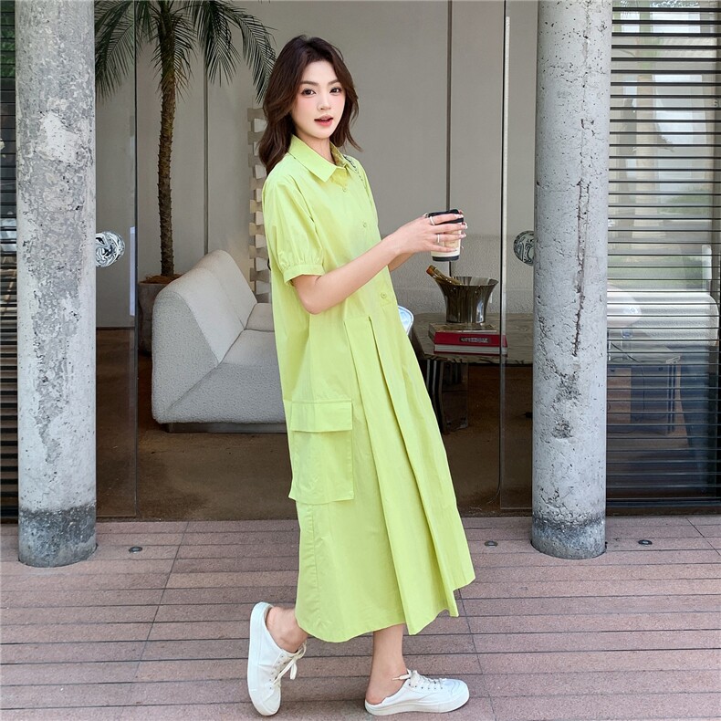 夏季纯色连衣裙2C107-99006-P159-K199,女装连衣裙,2C107