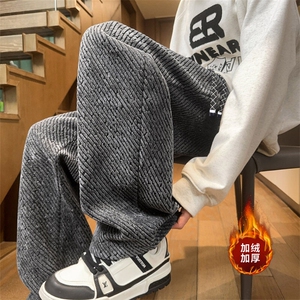 抖音秋冬纹理休闲裤重磅拖地裤WK2068常规特P45加绒特P55图片