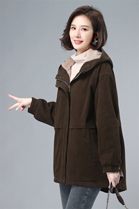 时尚女装派克服加厚保暖外套冬季新款宽松显瘦连帽棉服上衣图片