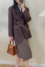 独屿毛呢西装外套现货，女装西装，独屿