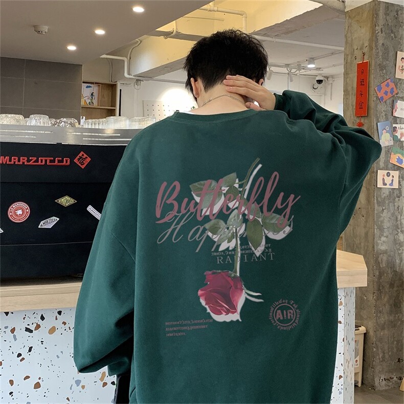 电商DSA028-CTP926100聚酯P28新款潮流百搭圆领印花卫衣限39,男装卫衣,电商A028