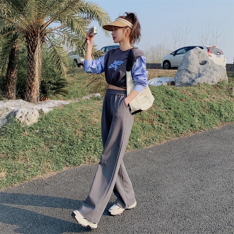 新款现货休闲拼接撞色两件套212A-601款-P125-控178,女装套装/套裙,浙宝212A