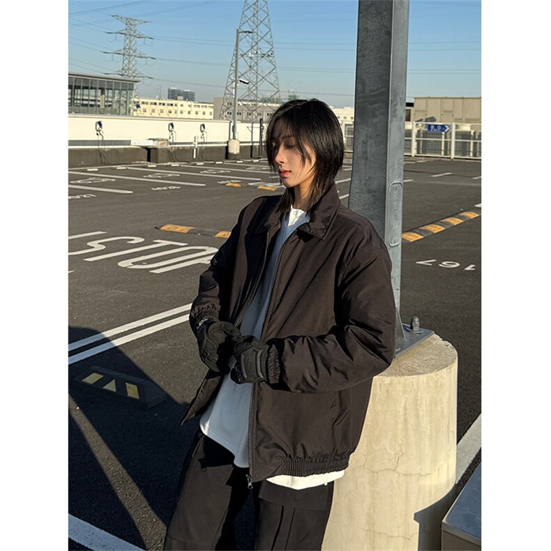 秋冬新款港风大码日系翻领保暖棉服男女潮XZ213-MF10-特P68控128,男装棉衣,星座213