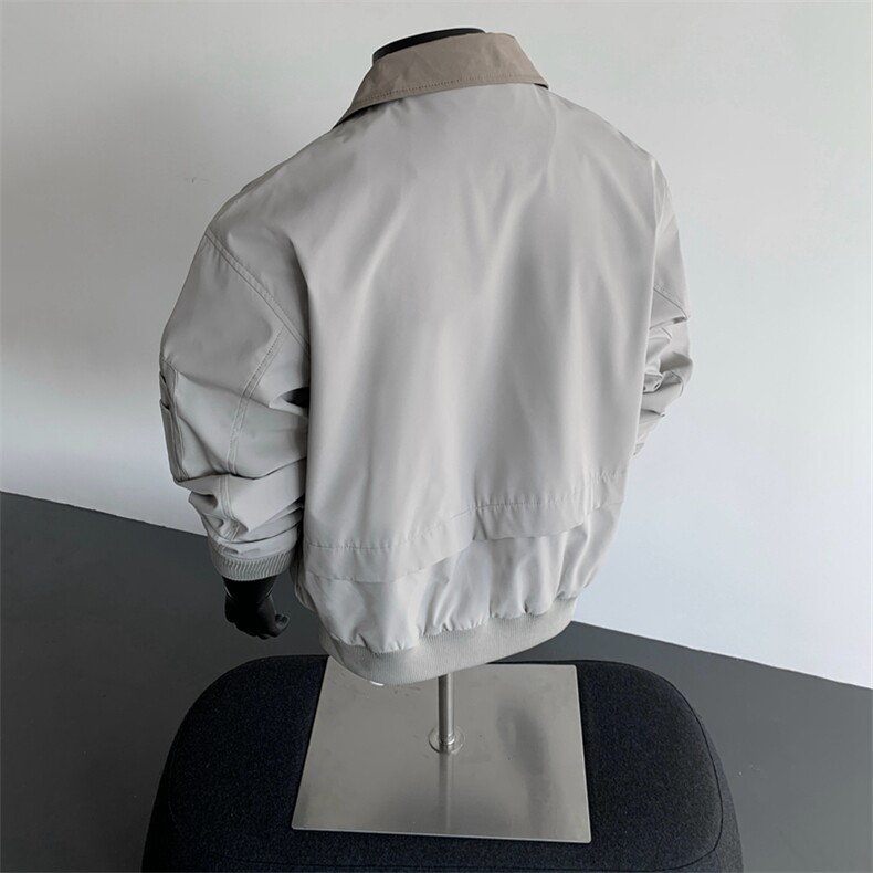 美式飞行员夹克男款解构弯刀短款外套廓形翻领棒球服JK02557-P72,男装夹克,星座308B-2
